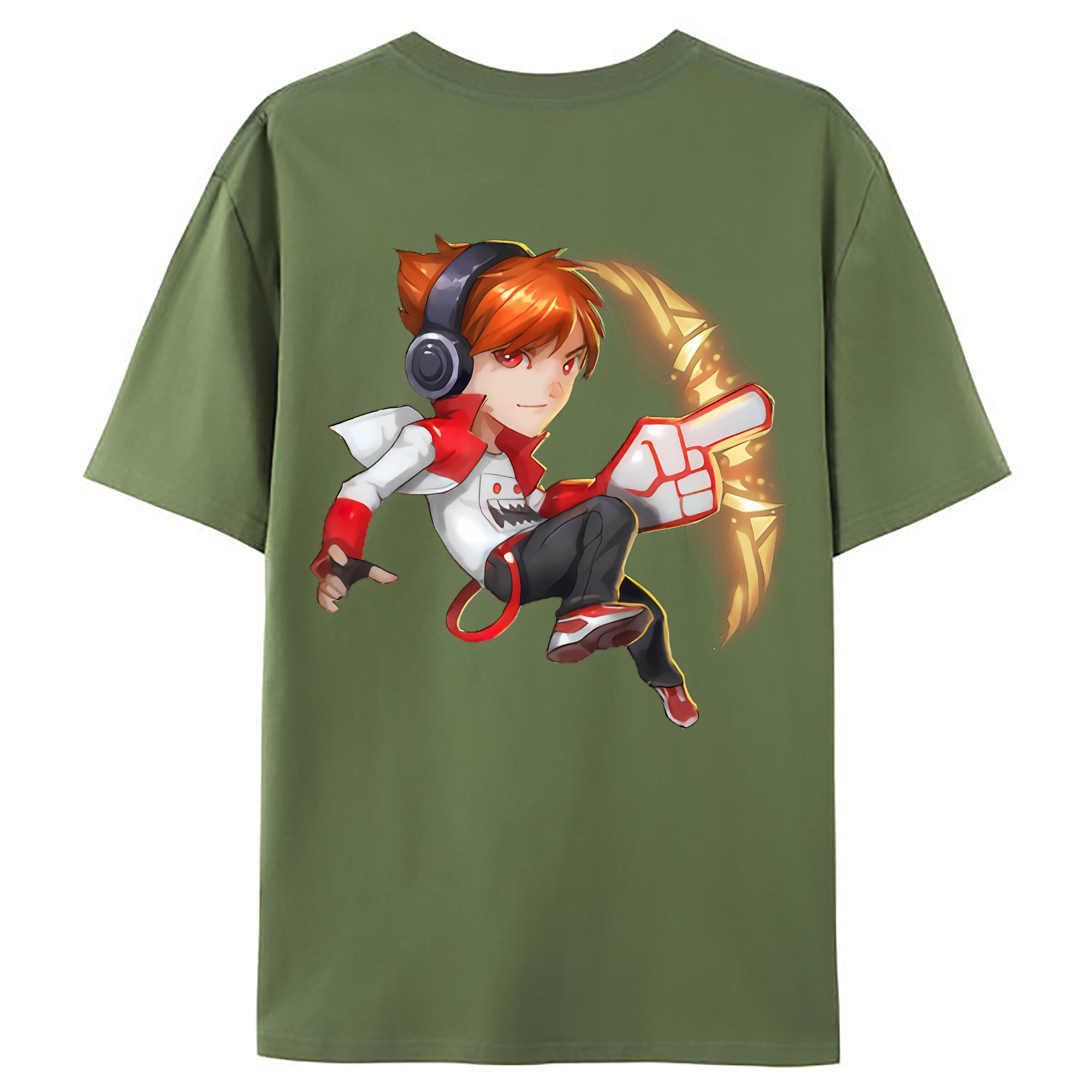 （画像用） リーグ・オブ・レジェンド League of Legends LOL 綿100％ メンズ半袖Tシャツ（バックプリント） 通気性